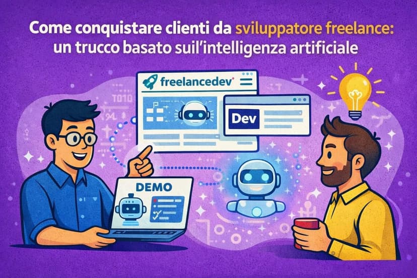 Come conquistare clienti da sviluppatore freelance: un trucco basato sull’intelligenza artificiale
